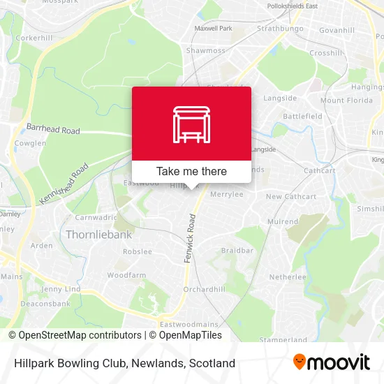 Hillpark Bowling Club, Newlands map