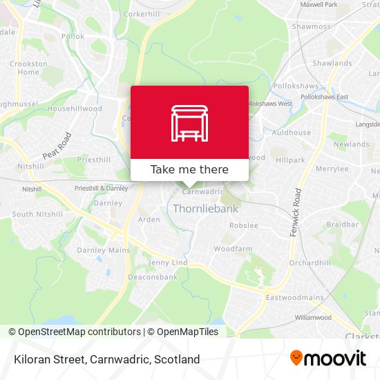 Kiloran Street, Carnwadric map