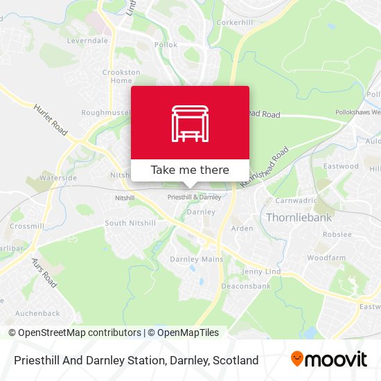 Priesthill And Darnley Station, Darnley map