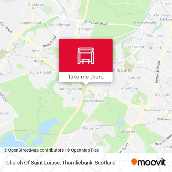 Church Of Saint Loiuse, Thornliebank map