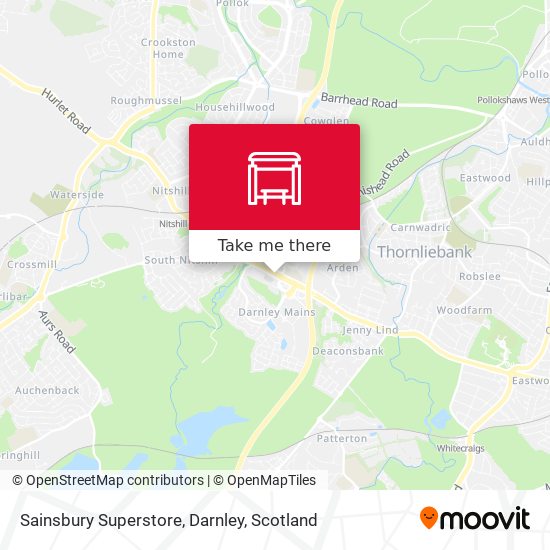 Sainsbury Superstore, Darnley map