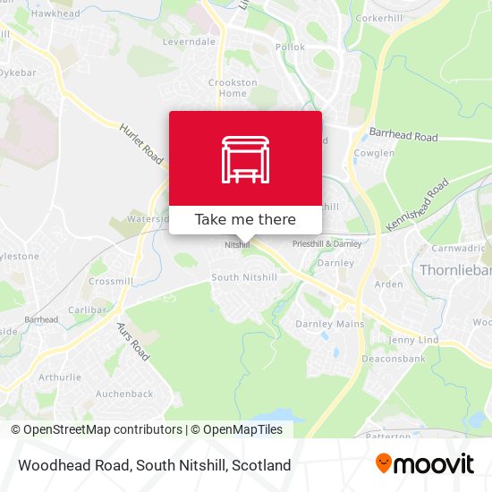 Woodhead Road, South Nitshill map