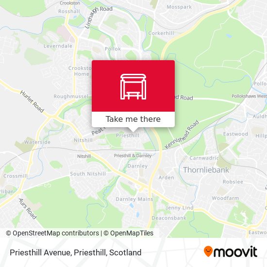 Priesthill Avenue, Priesthill map