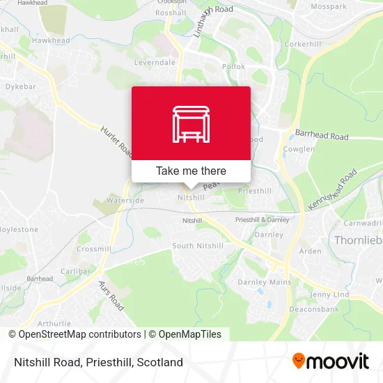 Nitshill Road, Priesthill map