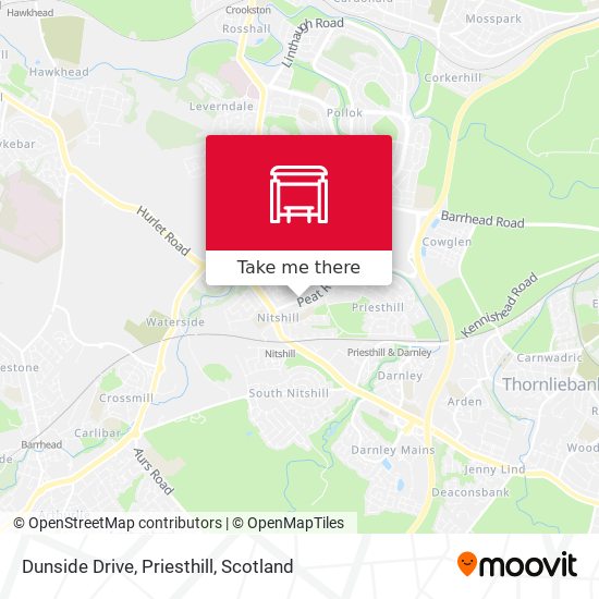 Dunside Drive, Priesthill map