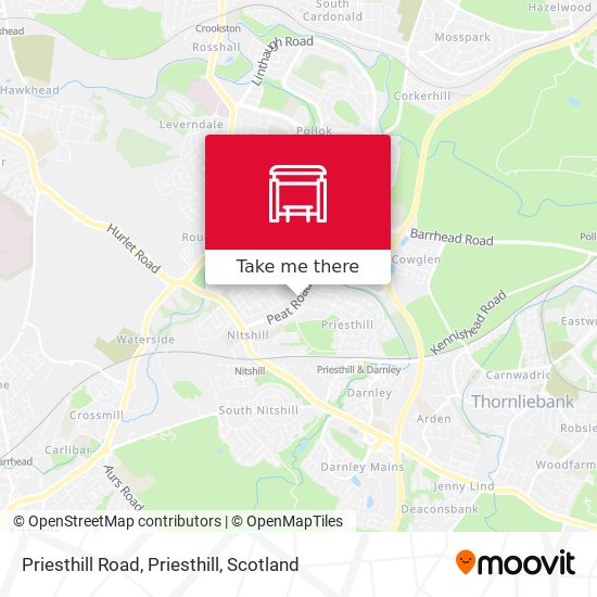 Priesthill Road, Priesthill map