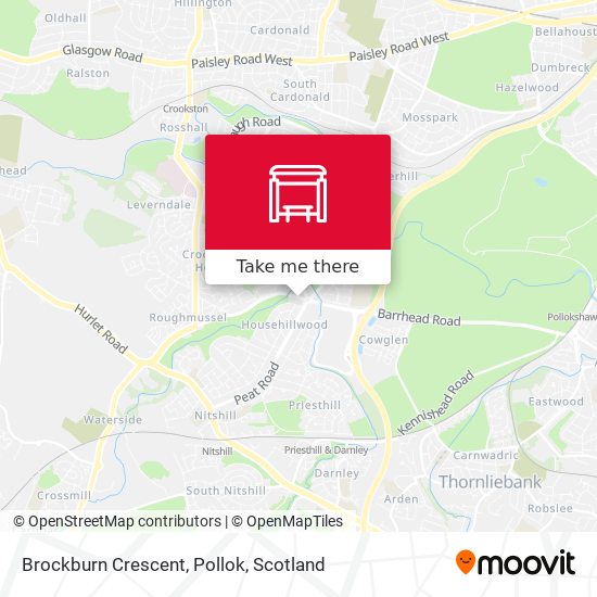 Brockburn Crescent, Pollok map