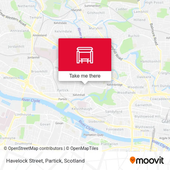 Havelock Street, Partick map