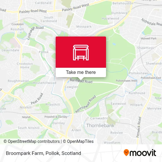Broompark Farm, Pollok map