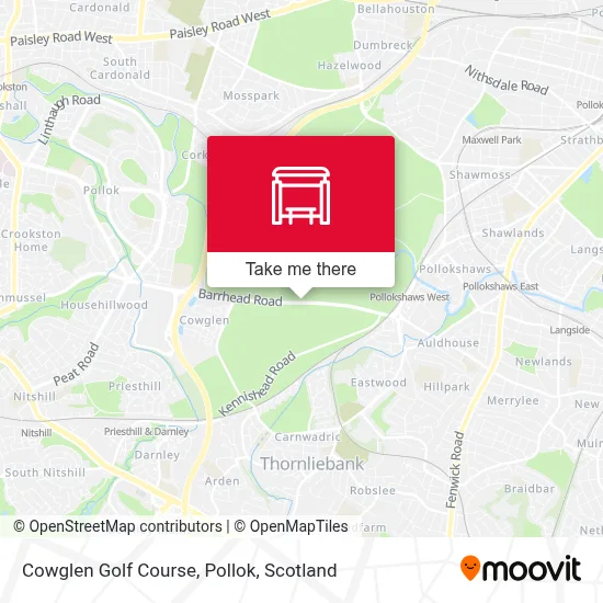 Cowglen Golf Course, Pollok map