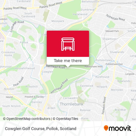 Cowglen Golf Course, Pollok map