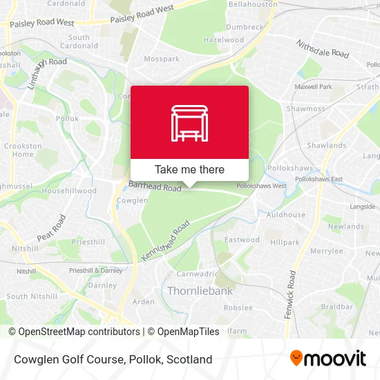 Cowglen Golf Course, Pollok map