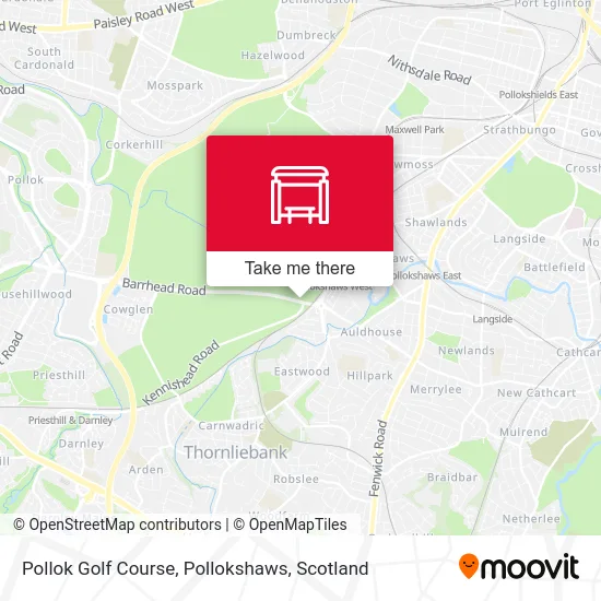 Pollok Golf Course, Pollokshaws map