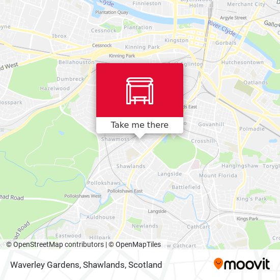 Waverley Gardens, Shawlands map