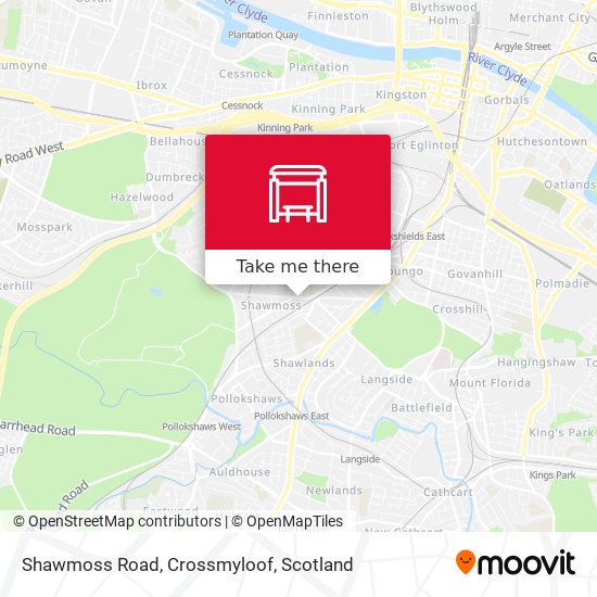 Shawmoss Road, Crossmyloof map