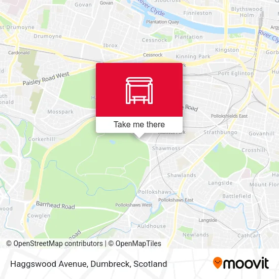 Haggswood Avenue, Dumbreck map