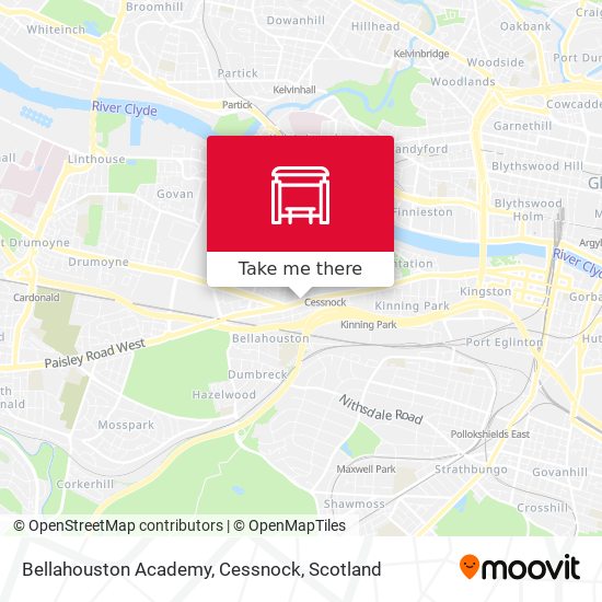 Bellahouston Academy, Cessnock map