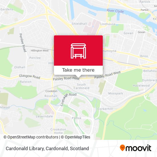 Cardonald Library, Cardonald map