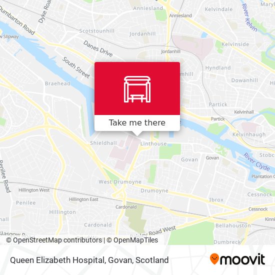 Queen Elizabeth Hospital, Govan map