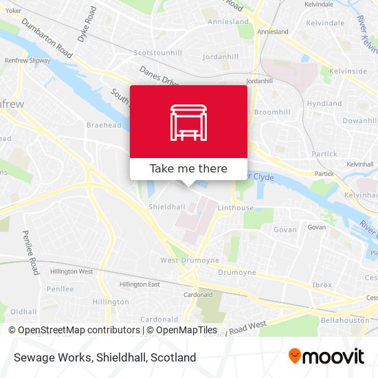 Sewage Works, Shieldhall map