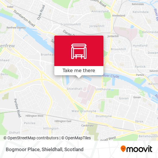Bogmoor Place, Shieldhall map