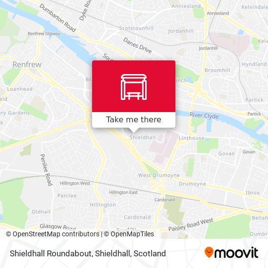 Shieldhall Roundabout, Shieldhall map