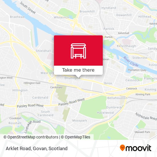 Arklet Road, Govan map