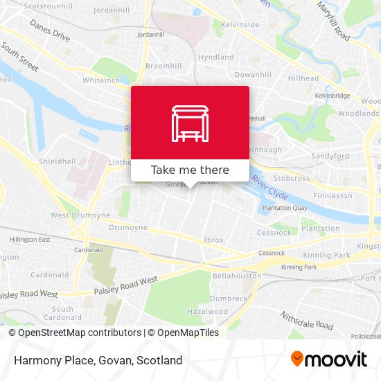 Harmony Place, Govan map