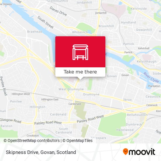 Skipness Drive, Govan map