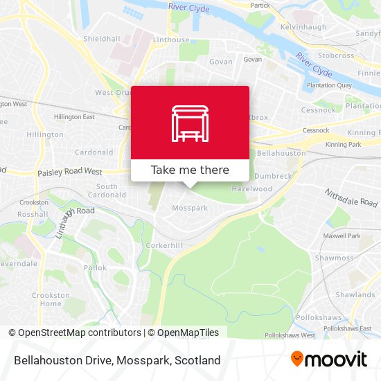 Bellahouston Drive, Mosspark map