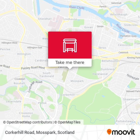 Corkerhill Road, Mosspark map