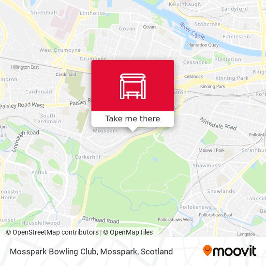 Mosspark Bowling Club, Mosspark map