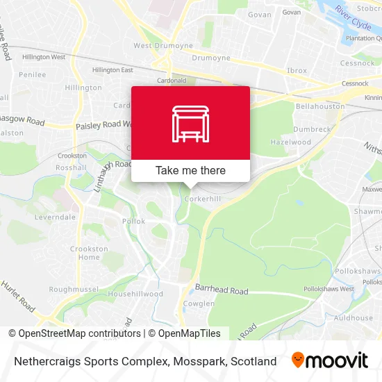 Nethercraigs Sports Complex, Mosspark map