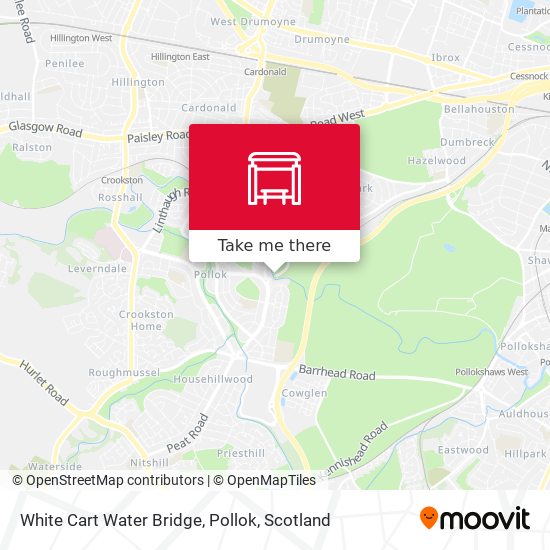 White Cart Water Bridge, Pollok map