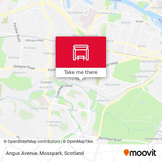 Angus Avenue, Mosspark map
