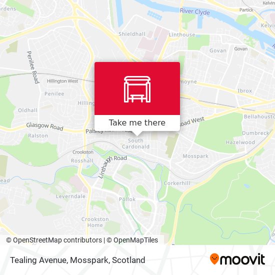 Tealing Avenue, Mosspark map
