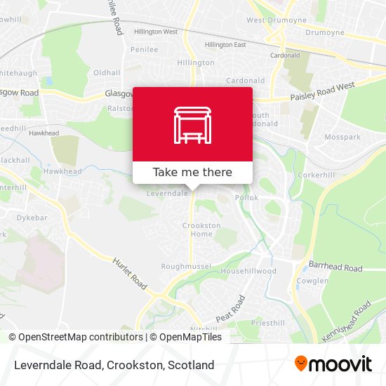 Leverndale Road, Crookston map