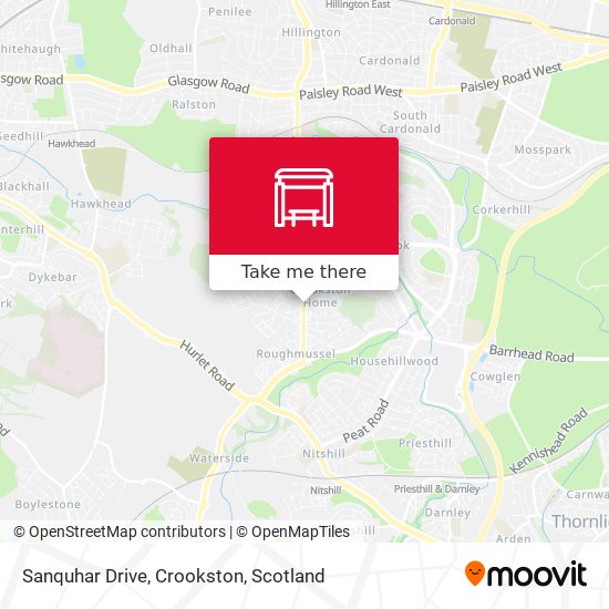 Sanquhar Drive, Crookston map