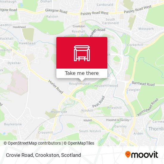 Crovie Road, Crookston map