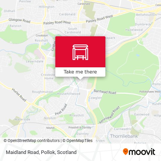 Maidland Road, Pollok map