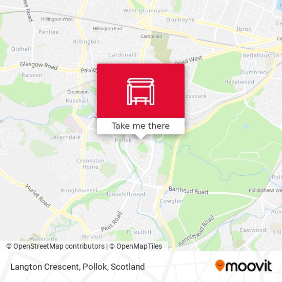 Langton Crescent, Pollok map