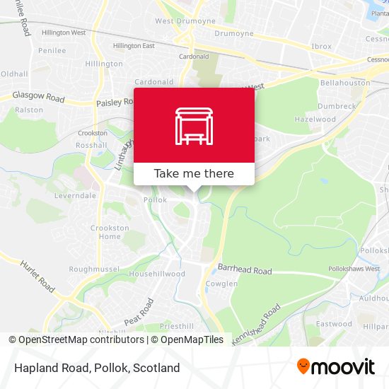 Hapland Road, Pollok map