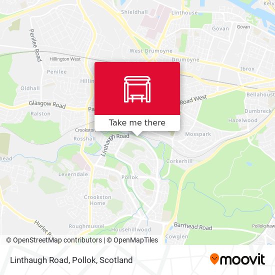 Linthaugh Road, Pollok map