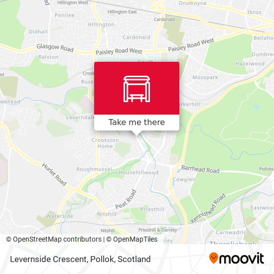Levernside Crescent, Pollok map
