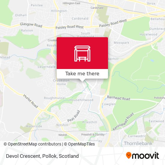 Devol Crescent, Pollok map