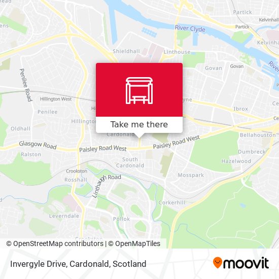 Invergyle Drive, Cardonald map