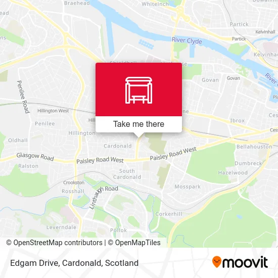 Edgam Drive, Cardonald map