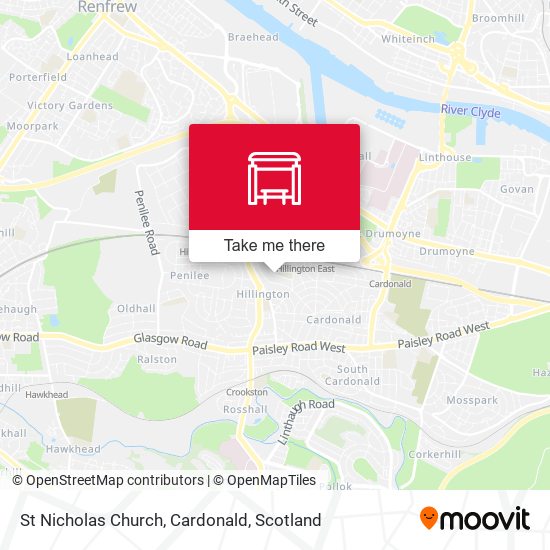 St Nicholas Church, Cardonald map