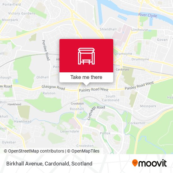 Birkhall Avenue, Cardonald map