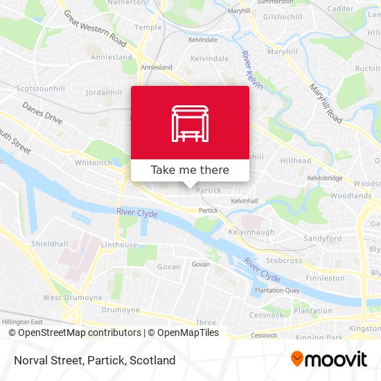 Norval Street, Partick map